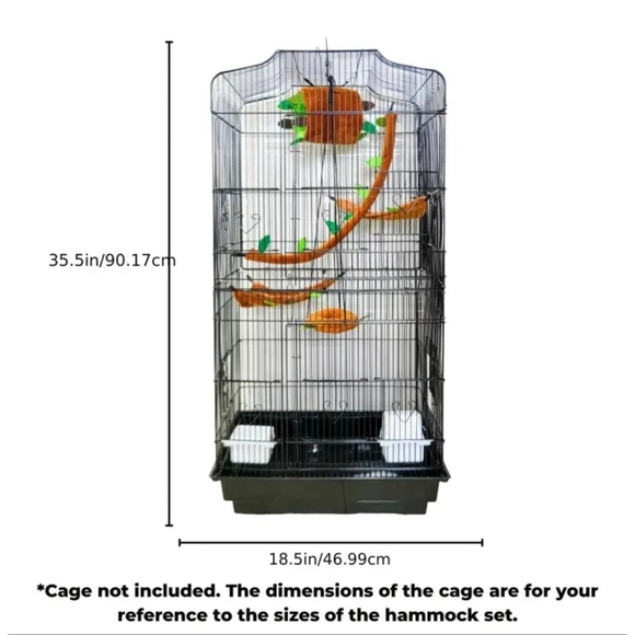 5-pc Plush Hammock Swing Set bed, Tunnel hammock etc 4 sugar gliders & sm pets - Picture 10 of 13